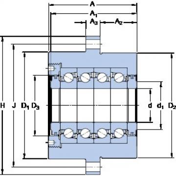 SKF FBSA 210/QFC Rodamientos de bolas de contacto angular dúplex