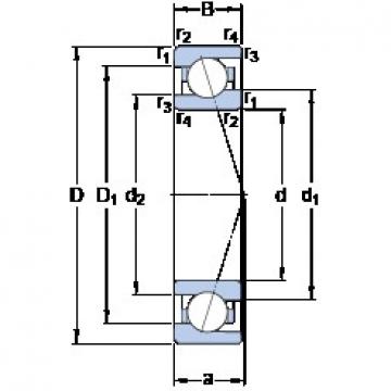 35 mm x 55 mm x 10 mm  SKF 71907 ACE/P4A Rodamientos de bolas de contacto angular dúplexHT series