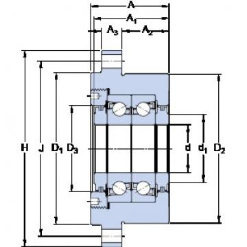 SKF FBSA 207/DB Rodamientos de bolas de contacto angular dúplexHT series