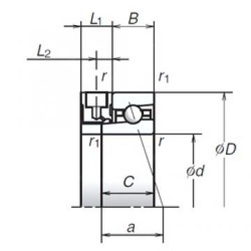 90 mm x 125 mm x 18 mm  NSK 90BNR19XE Rodamientos de bolas de contacto angular de doble hilera