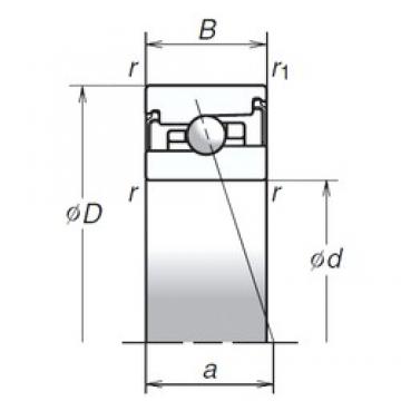 45 mm x 75 mm x 19 mm  NSK 45BER20XV1V Rodamientos de bolas de contacto angular lubricados con aceite de aire ecológico