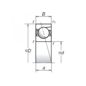 5 mm x 16 mm x 5 mm  NSK 725C Rodamientos de bolas de contacto de cuatro puntos