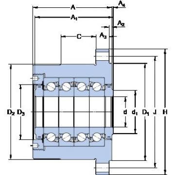 SKF FBSA 206 A/QFC rodamientos de bolas de contacto angular dúplex