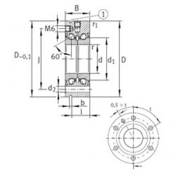 50 mm x 140 mm x 54 mm  INA ZKLF50140-2RS Rodamientos de precisión combinados universales