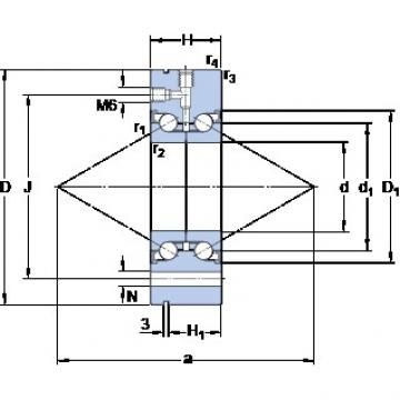 SKF BEAM 020068-2RZ Rodamientos de bolas de contacto angular de carga de empuje