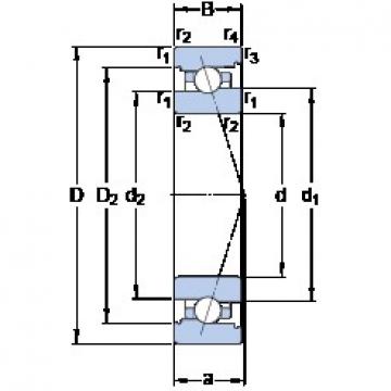 30 mm x 55 mm x 13 mm  SKF 7006 CB/P4A Rodamientos de bolas de contacto angular dúplex