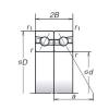 55 mm x 90 mm x 16,5 mm  NSK 55BAR10S Rodamientos de bolas de contacto de cuatro puntos