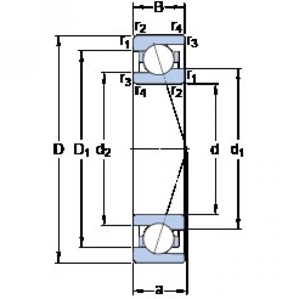 35 mm x 55 mm x 10 mm  SKF 71907 ACE/P4A Rodamientos de bolas de contacto angular dúplexHT series #1 image