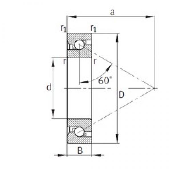 15 mm x 36 mm x 11 mm  FAG 7602015-TVP Rodamientos de bolas de contacto angular para motores y tornos #1 image