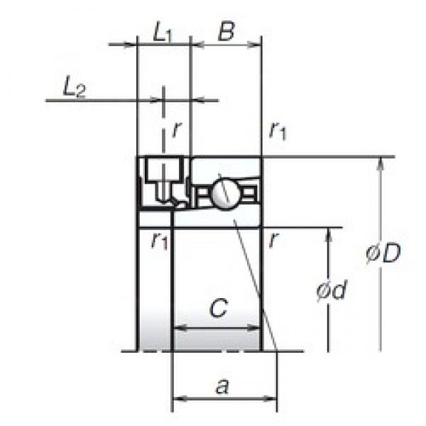 85 mm x 120 mm x 18 mm  NSK 85BER19XE rodamientos de bolas de contacto angular dúplex #1 image