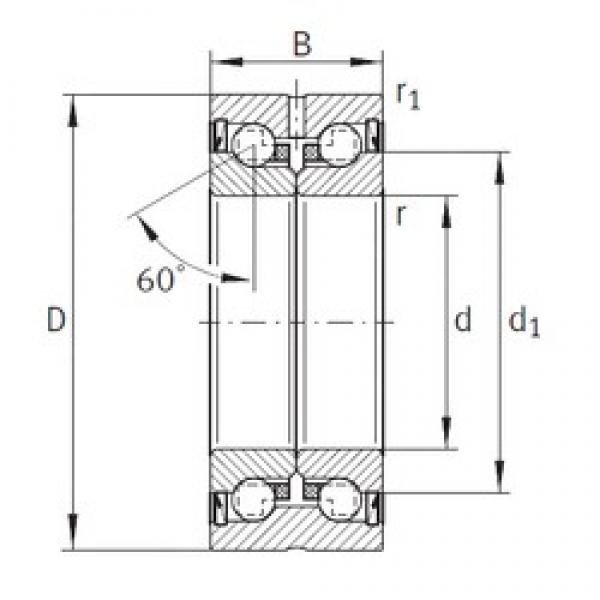 50 mm x 110 mm x 54 mm  INA ZKLN50110-2RS Rodamientos de bolas de contacto angular sellados lubricados con grasa #1 image