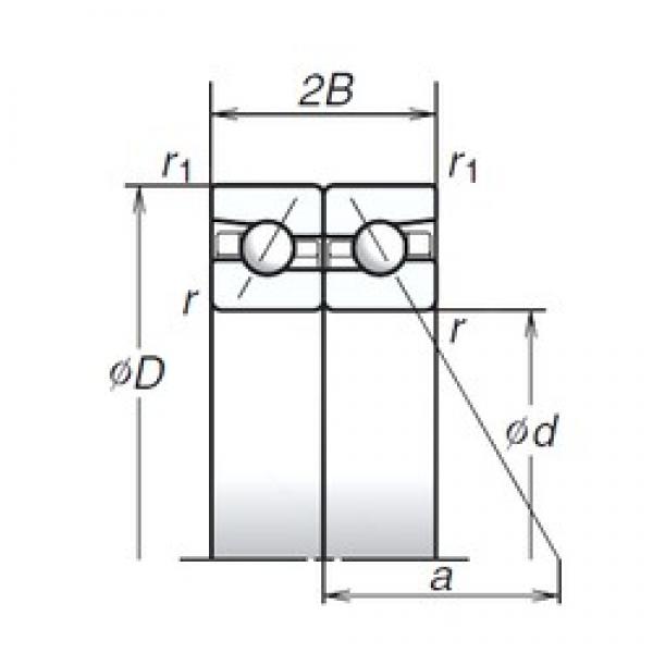 55 mm x 90 mm x 16,5 mm  NSK 55BAR10S Rodamientos de bolas de contacto de cuatro puntos #1 image