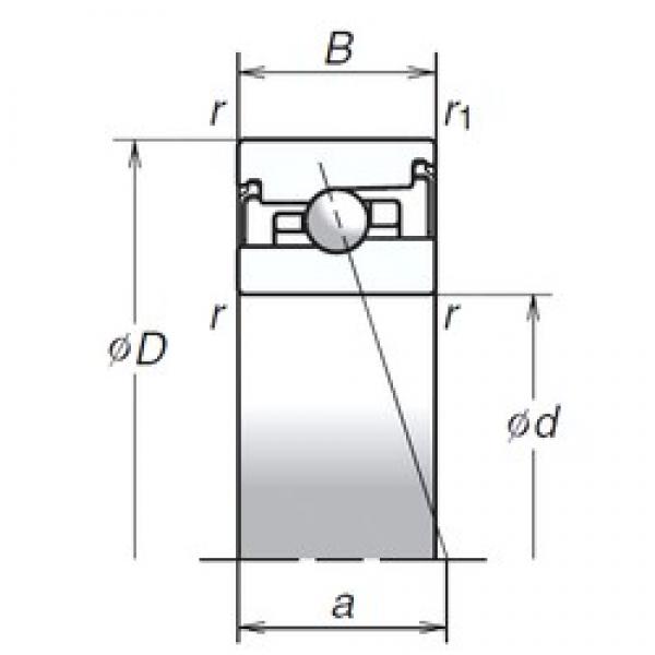 65 mm x 100 mm x 22 mm  NSK 65BER20HV1V Rodamientos de bolas de contacto angular dúplex #1 image