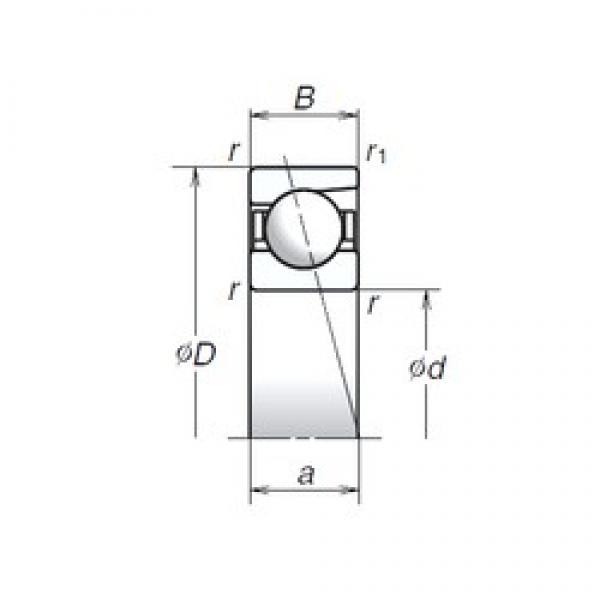 5 mm x 16 mm x 5 mm  NSK 725C Rodamientos de bolas de contacto de cuatro puntos #1 image