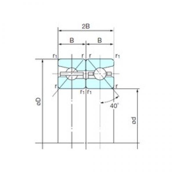 105 mm x 160 mm x 24,75 mm  NACHI 105TBH10DB Rodamientos de bolas de contacto angular dúplexHT series #1 image