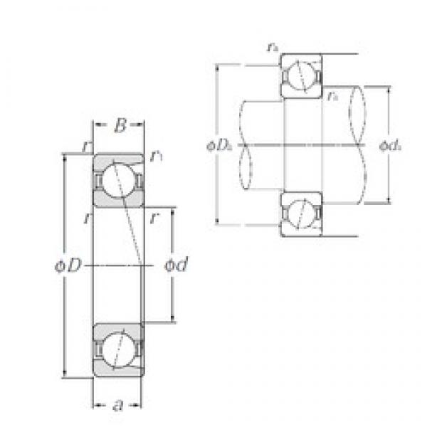 30 mm x 62 mm x 16 mm  NTN 7206C Rodamientos de bolas de contacto angular sellados lubricados con grasa #1 image