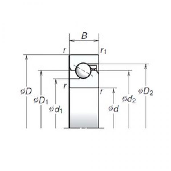 40 mm x 90 mm x 20 mm  NSK 40TAC90B Rodamientos de bolas de contacto angular para motores y tornos #1 image