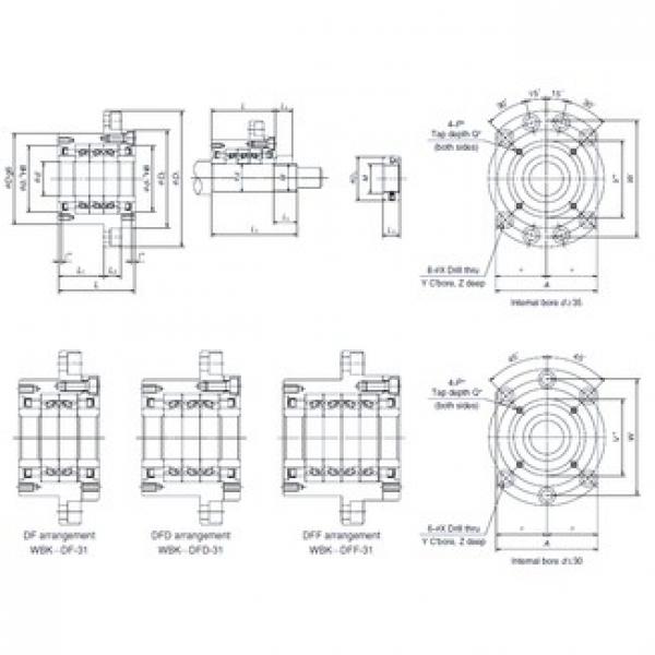 NSK WBK25DF-31 Rodamientos de precisión combinados universales #1 image