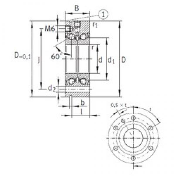 50 mm x 140 mm x 54 mm  INA ZKLF50140-2RS Rodamientos de precisión combinados universales #1 image