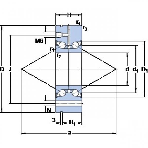 SKF BEAM 020068-2RS/PE Rodamientos de bolas de contacto angular sellados de súper precisión #1 image